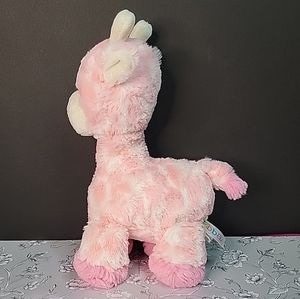 Ebba Aurora World Pink Loppy Giraffle Rattle Lovey 11" Stuffed Toy Animal